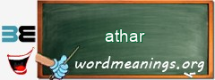 WordMeaning blackboard for athar